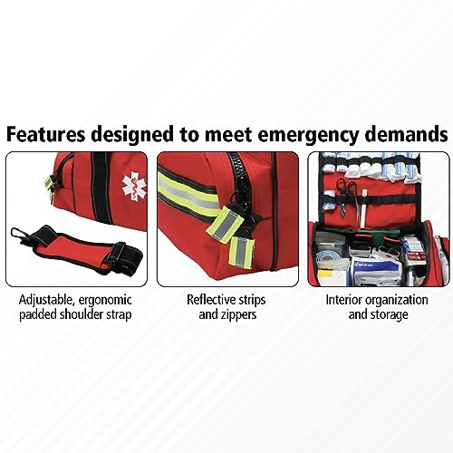 First Aid Only 91484 Basic First Aid Kit First Responder Bag with Bleed Control, 335 Pieces