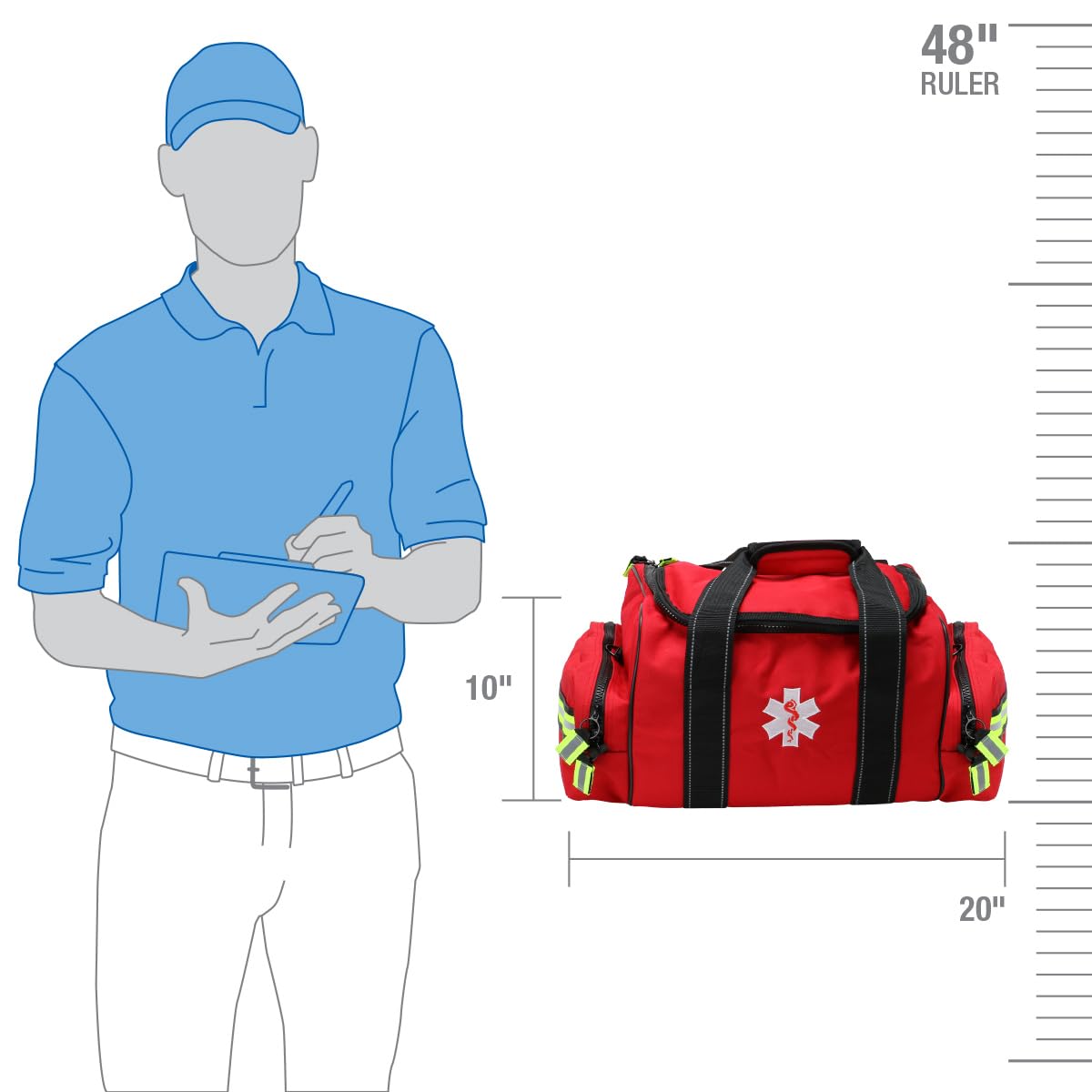 First Aid Only 91484 Basic First Aid Kit First Responder Bag with Bleed Control, 335 Pieces