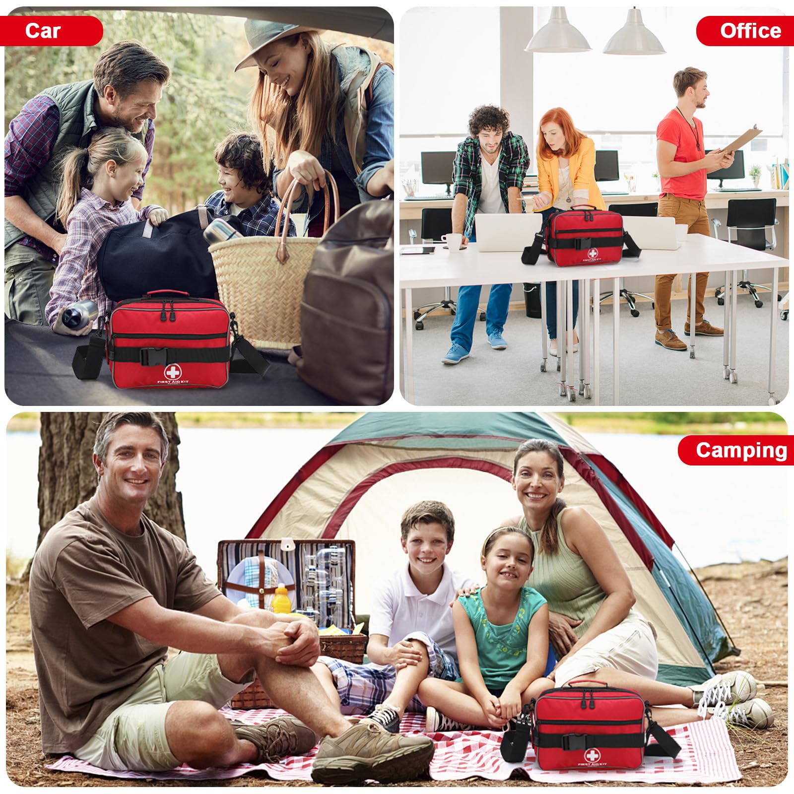 Poygik Premium 420 Piece Large First Aid Kit for Home, Car, Travel, Camping, Truck, Hiking, Sports, Office, Vehicle & Outdoor Emergencies - Emergency Medical Kits, Businesses & Home Medical Supplies